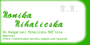 monika mihalicska business card